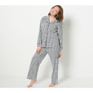 RM Rebecca Minkoff Notch Collar Pajama Set Plus Size 1X Bandana A470616